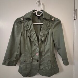 White House Black Market Olive Utility Jacket